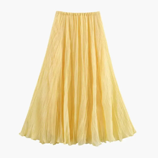 Aurelia Woven Pleated Maxi Skirt