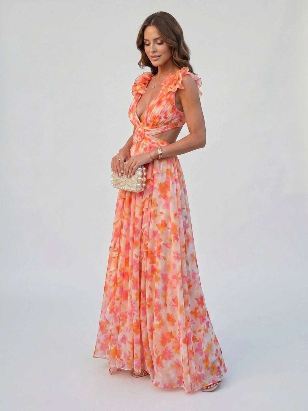 Amarylis Floral Sleeveless Maxi Dress