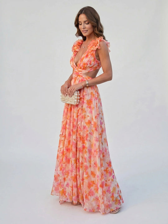 Amarylis Floral Sleeveless Maxi Dress
