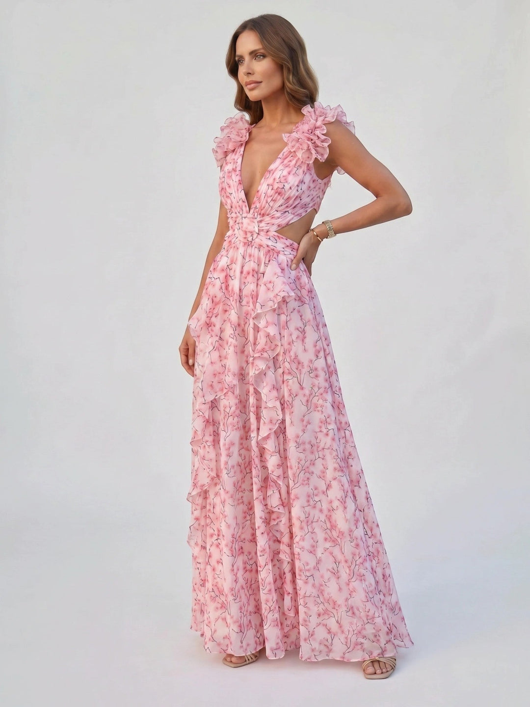 Amarylis Floral Sleeveless Maxi Dress