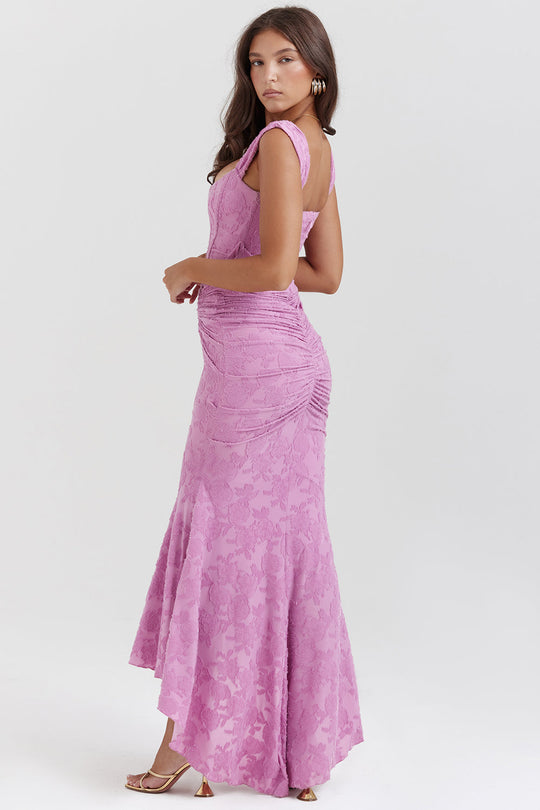 Zara Ruched Evening Bodycon Maxi Dress
