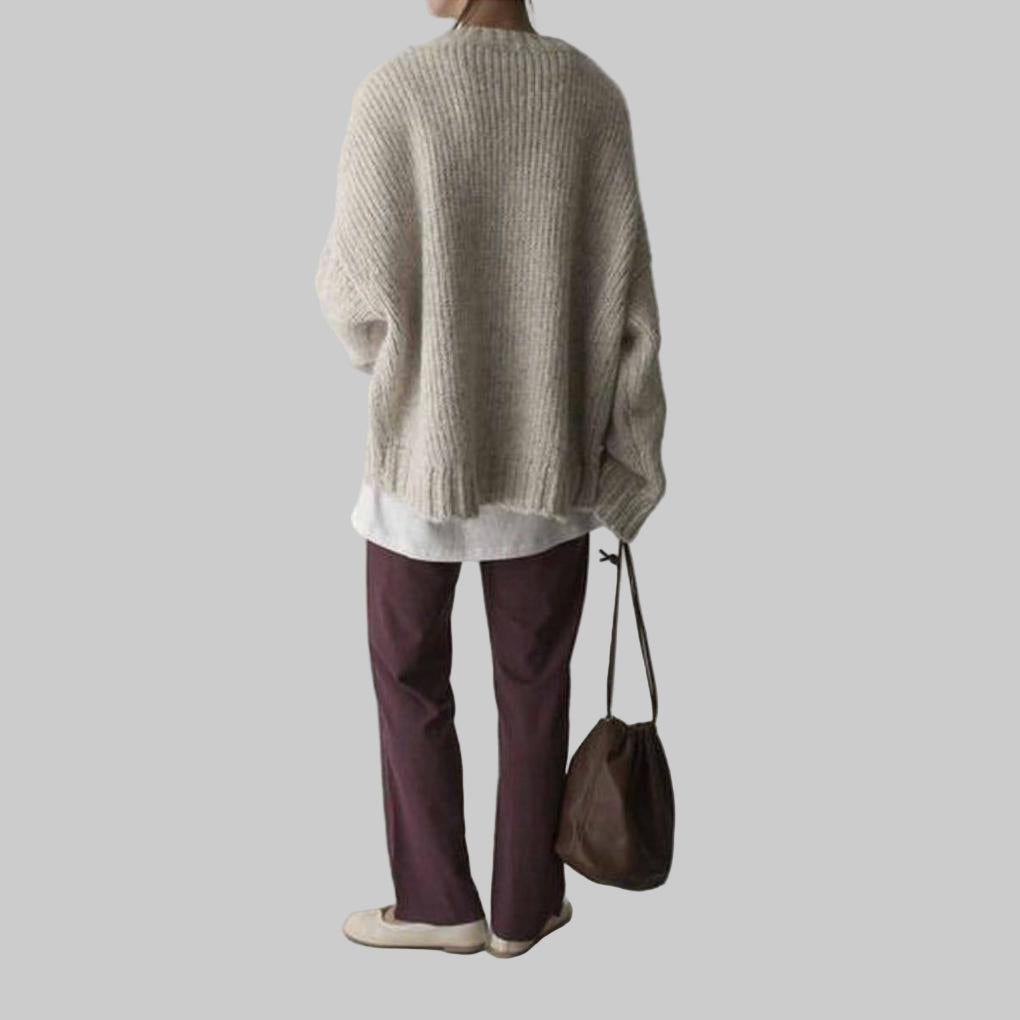 Novellea Oversized Pocket Front Sweater