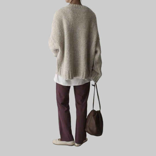 Novellea Oversized Pocket Front Sweater