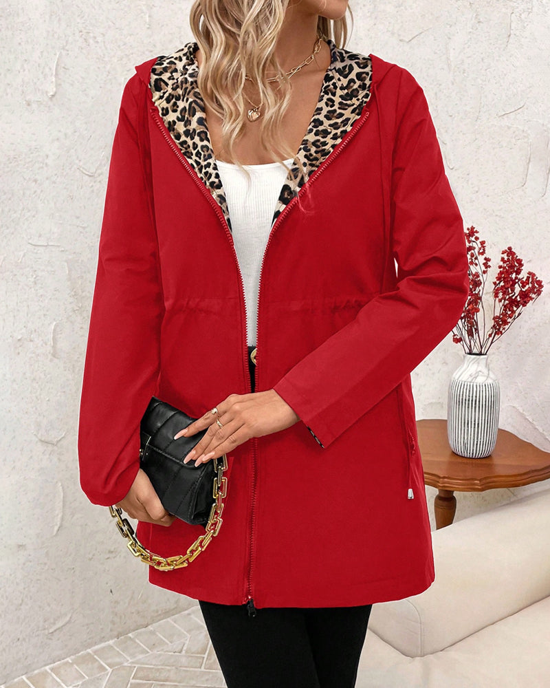Elisa Reversible Leopard Print Coat