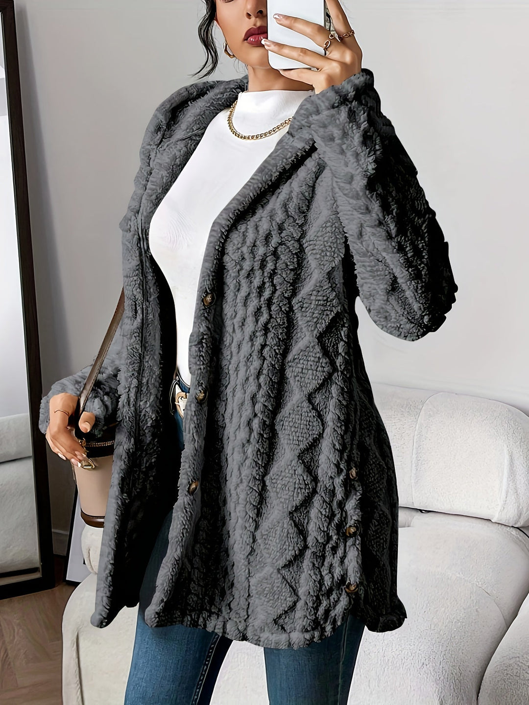 Rena Soft Hooded Cardigan