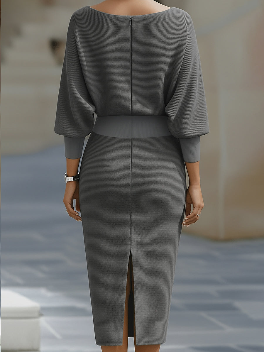 Juliette Draped Batwing Midi Dress
