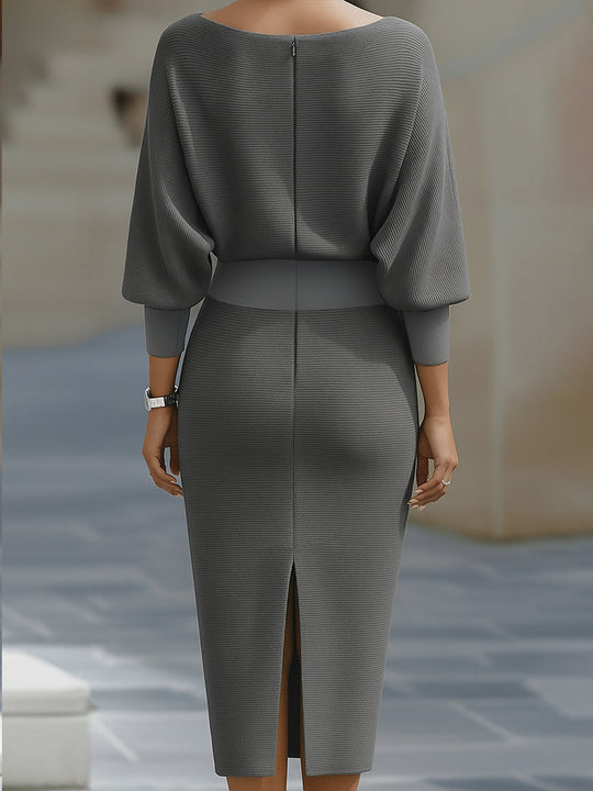 Juliette Draped Batwing Midi Dress