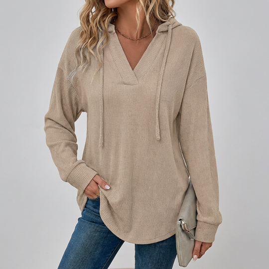 Virellae V‑Neck Oversized Hoodie