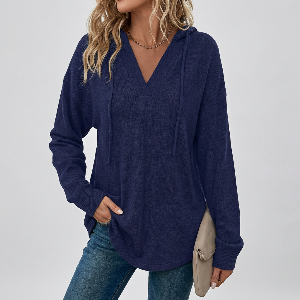 Virellae V‑Neck Oversized Hoodie