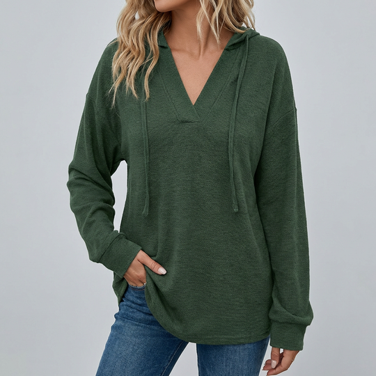 Virellae V‑Neck Oversized Hoodie