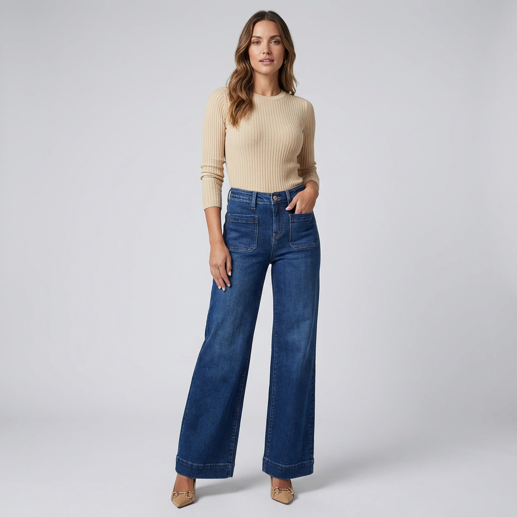 Mirel High Waisted Wide Leg Jeans