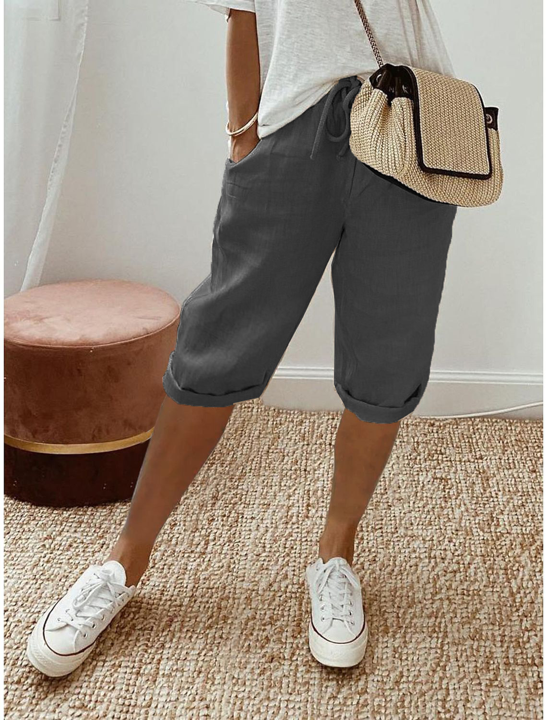 Cherry Capri Design Trousers