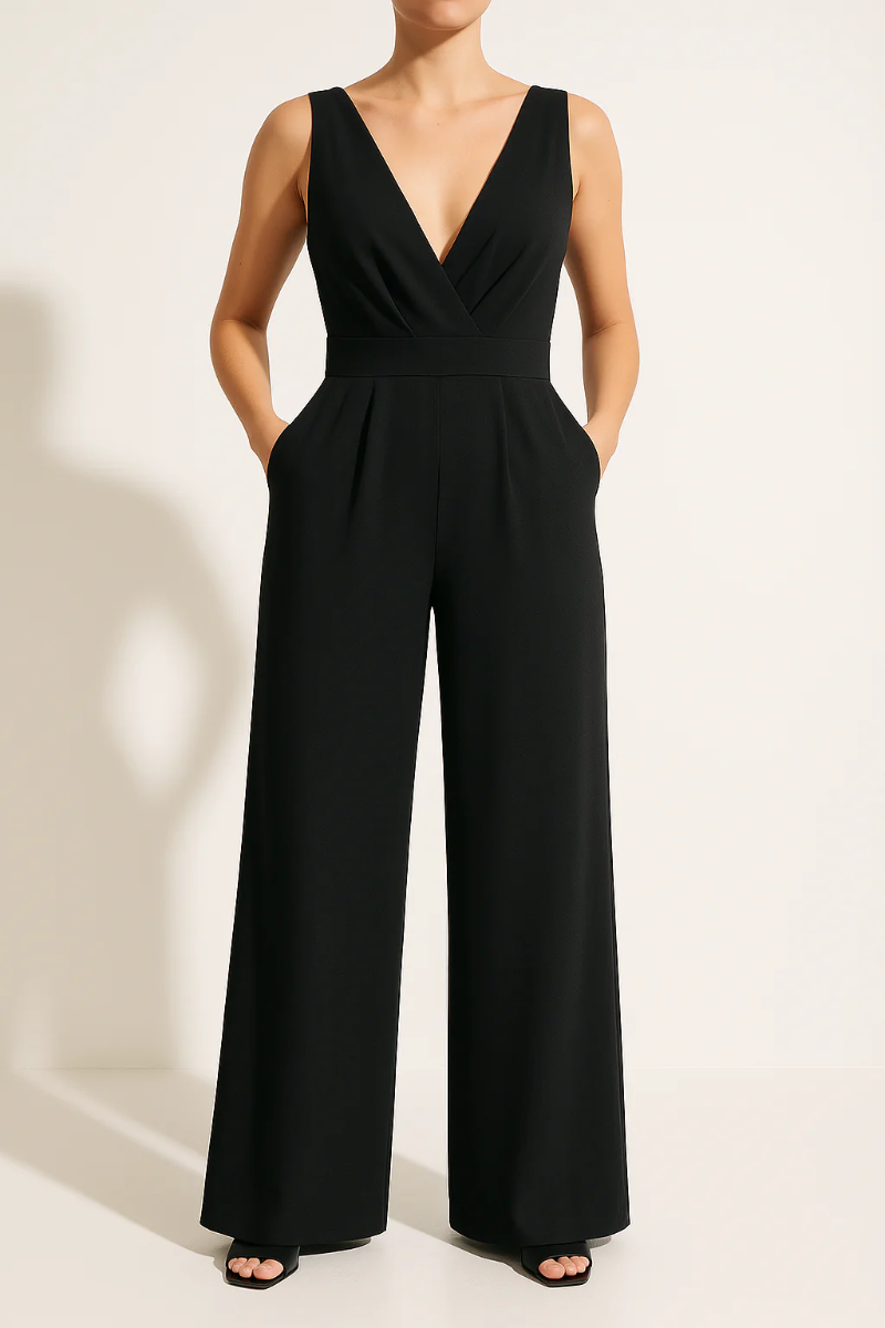Elovienne Polyester High Waist Jumpsuit
