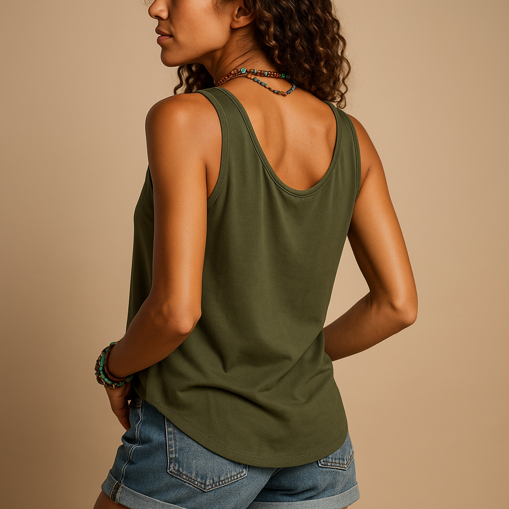Ottilie Sleeveless Lightweight Button Down Crop Top