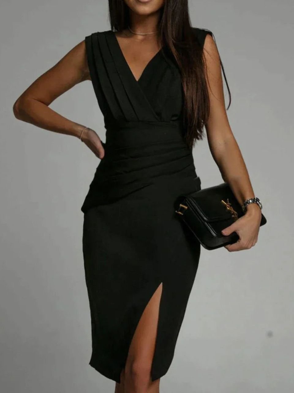 Willow Sleeveless Bodycon Evening Midi Dress