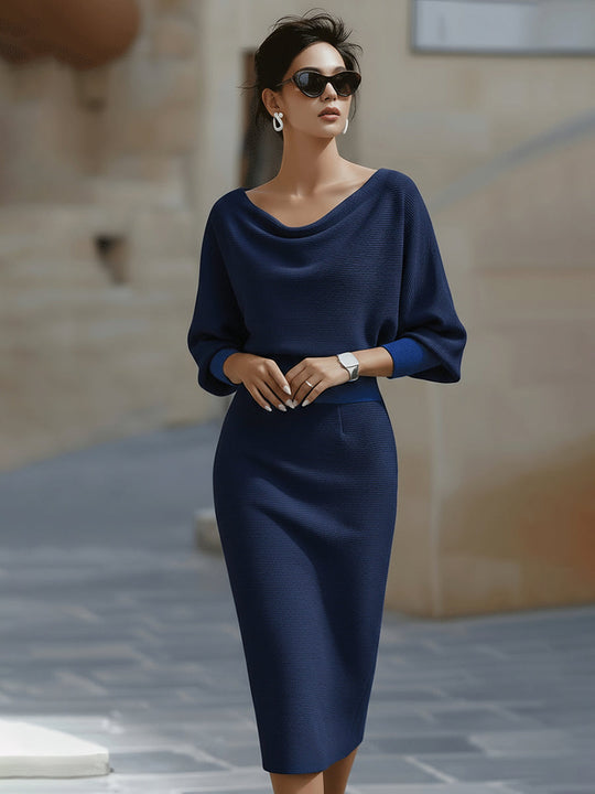 Juliette Draped Batwing Midi Dress