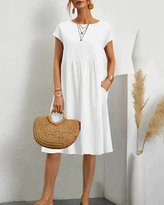 Clara Round Neck Midi Dress