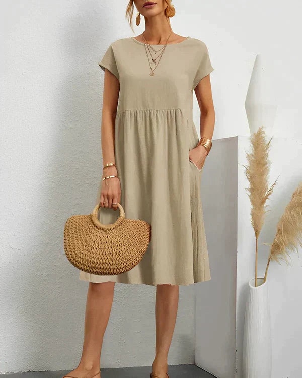 Clara Round Neck Midi Dress