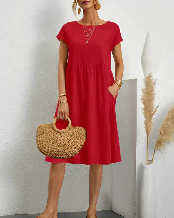 Clara Round Neck Midi Dress