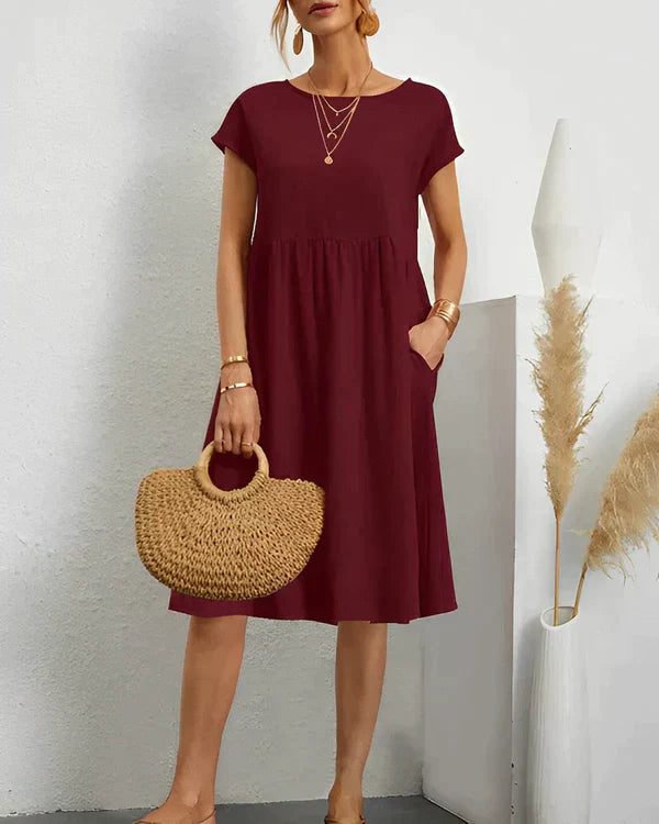 Clara Round Neck Midi Dress