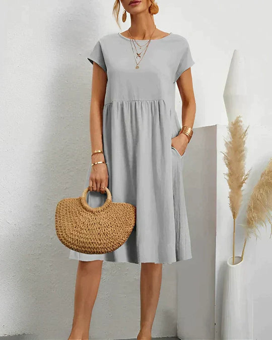 Clara Round Neck Midi Dress