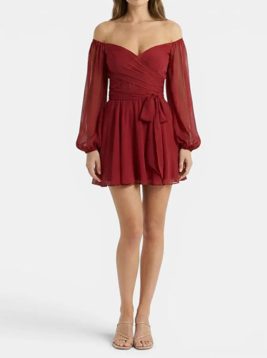 Heather Wrap Mini Dress