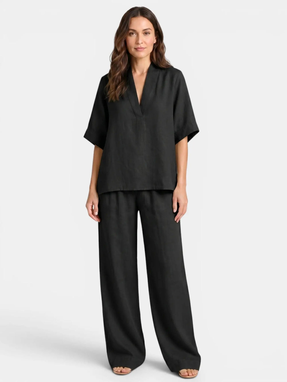 Velia Breathable Linen Two Piece Set