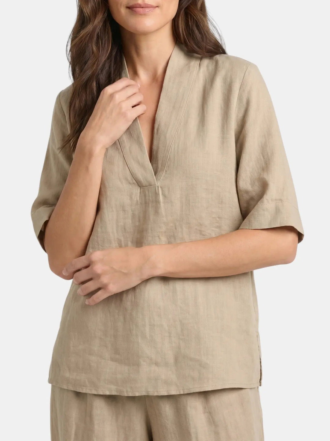 Velia Breathable Linen Two Piece Set