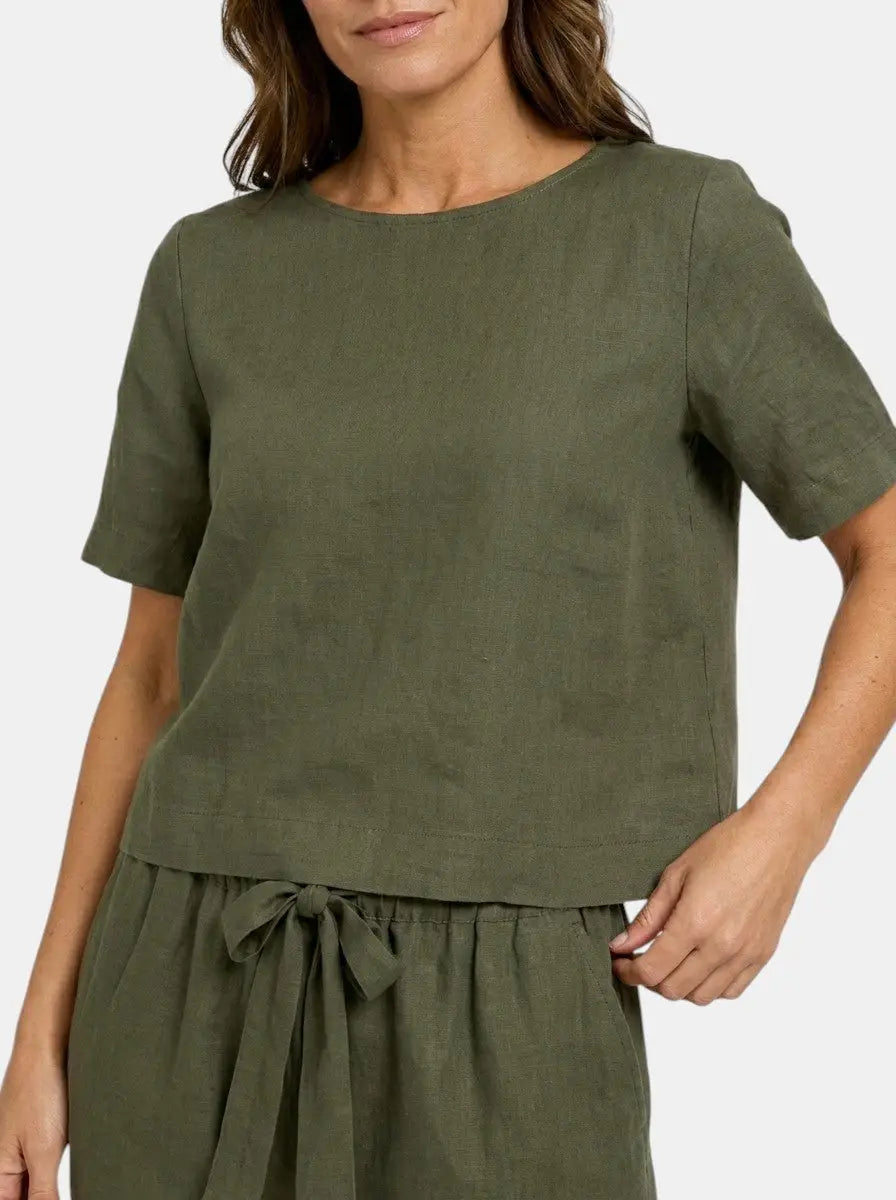 Elara Breathable Linen Loungewear Set