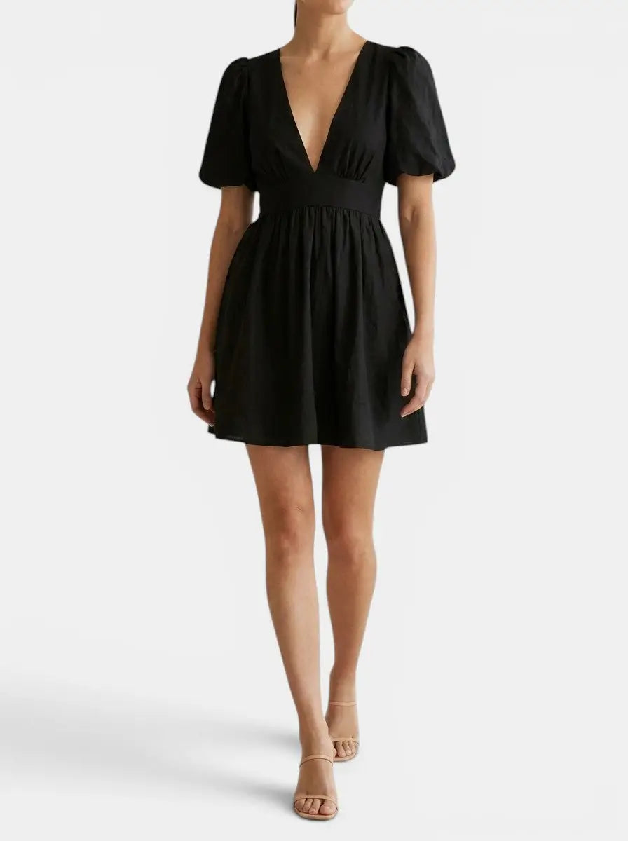 Lily V-Neck Mini Dress