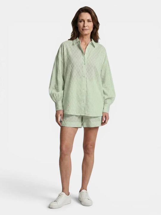 Seralune Cotton Broderie Stripe Short Set