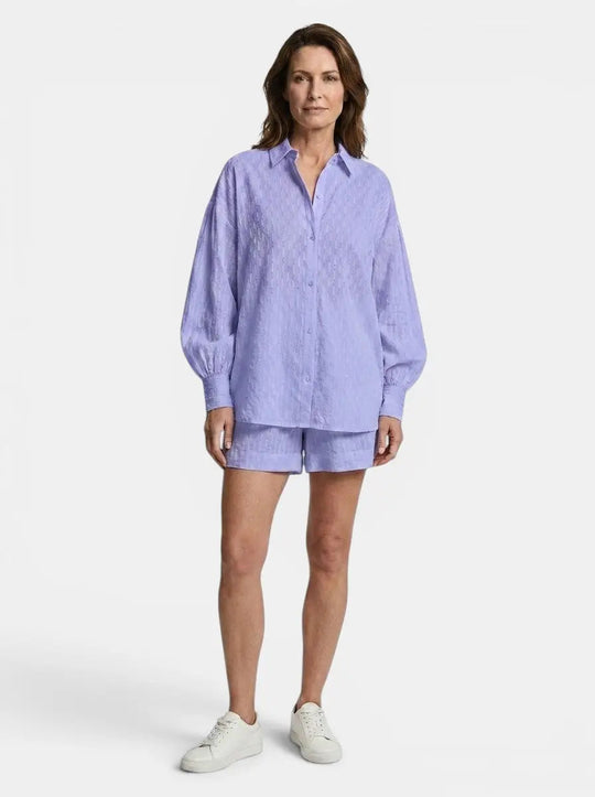 Seralune Cotton Broderie Stripe Short Set