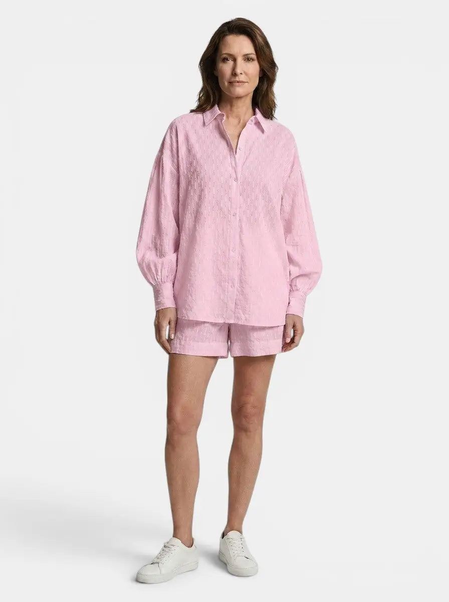Seralune Cotton Broderie Stripe Short Set