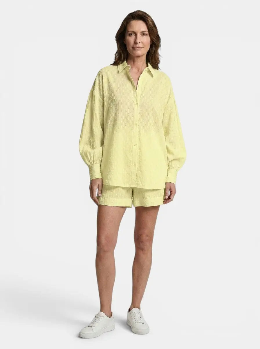Seralune Cotton Broderie Stripe Short Set