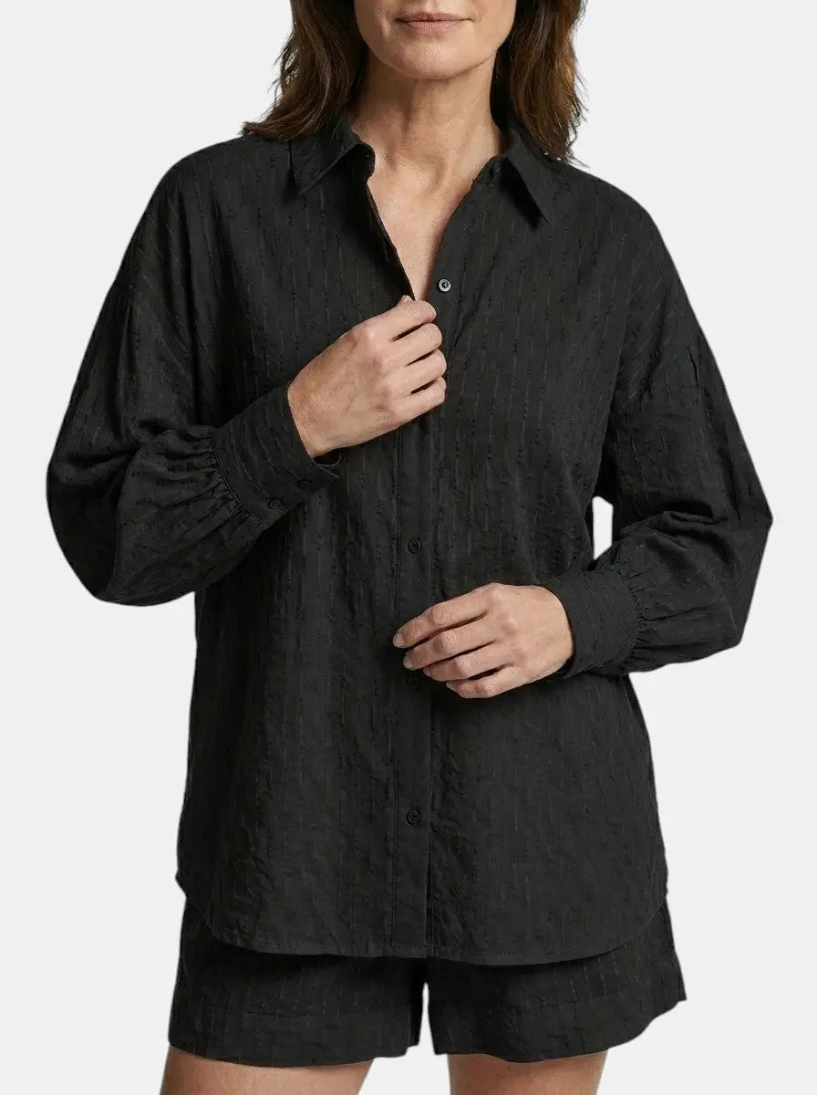 Seralune Cotton Broderie Stripe Short Set