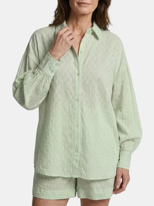 Seralune Cotton Broderie Stripe Short Set