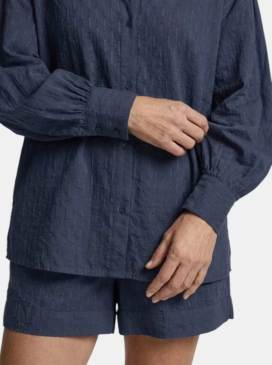 Seralune Cotton Broderie Stripe Short Set