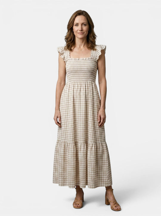 Rosalie Gingham Maxi Dress