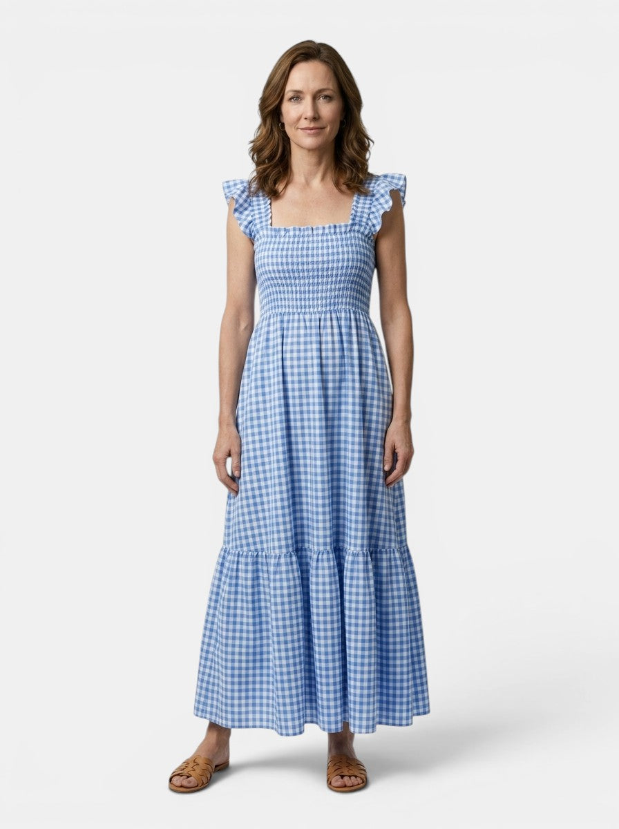 Rosalie Gingham Maxi Dress