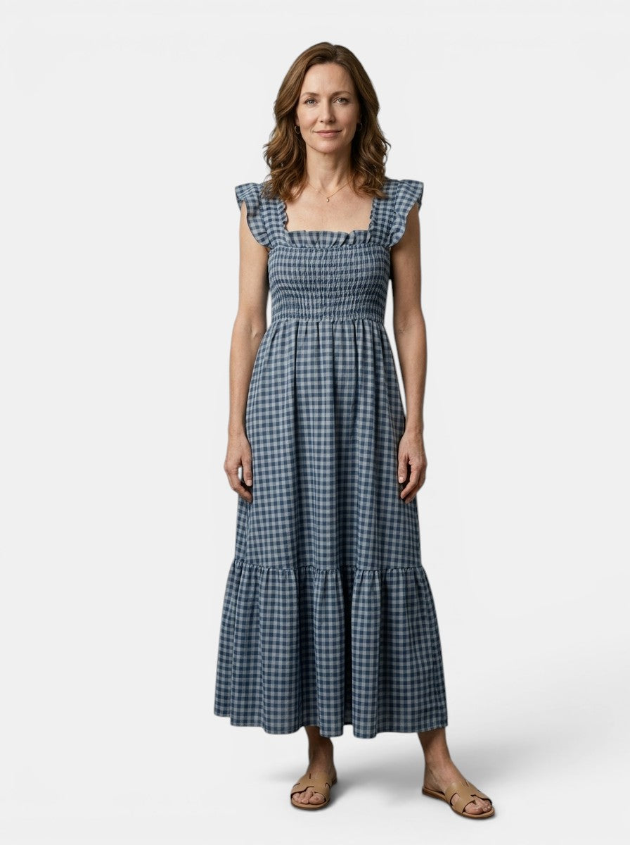 Rosalie Gingham Maxi Dress