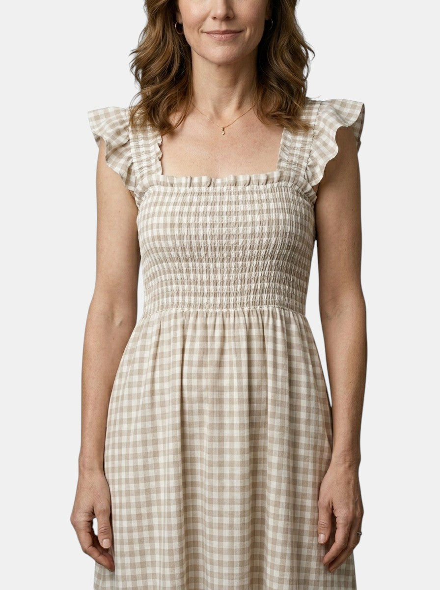 Rosalie Gingham Maxi Dress