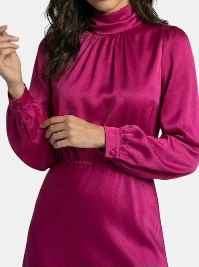 Annelise High Neck Long Sleeve Gown