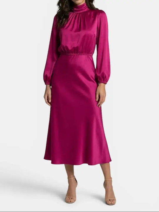 Annelise High Neck Long Sleeve Gown