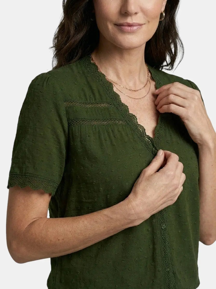 Joliea Mid Sleeve V-Neck T-Shirt