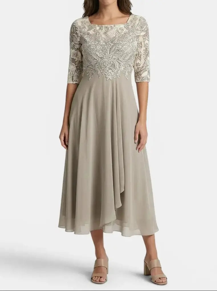 Ocean Lace Cocktail Gown