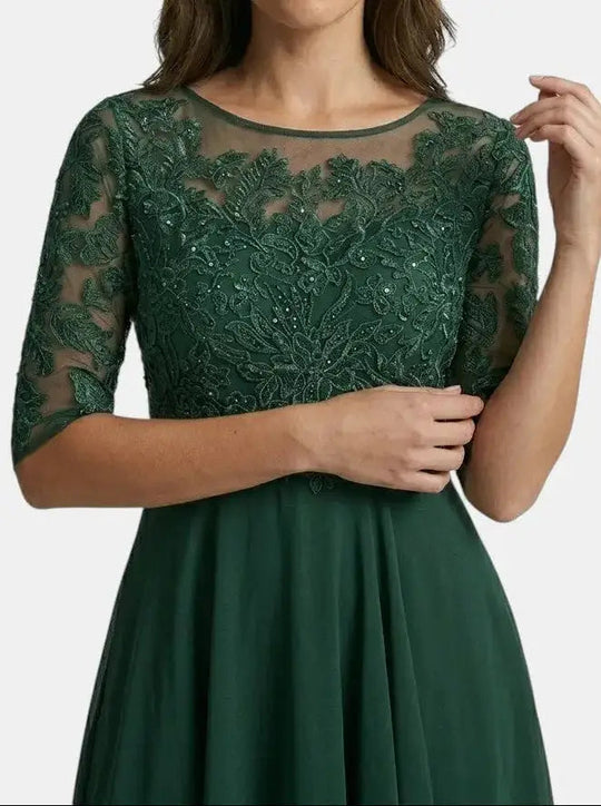 Ocean Lace Cocktail Gown