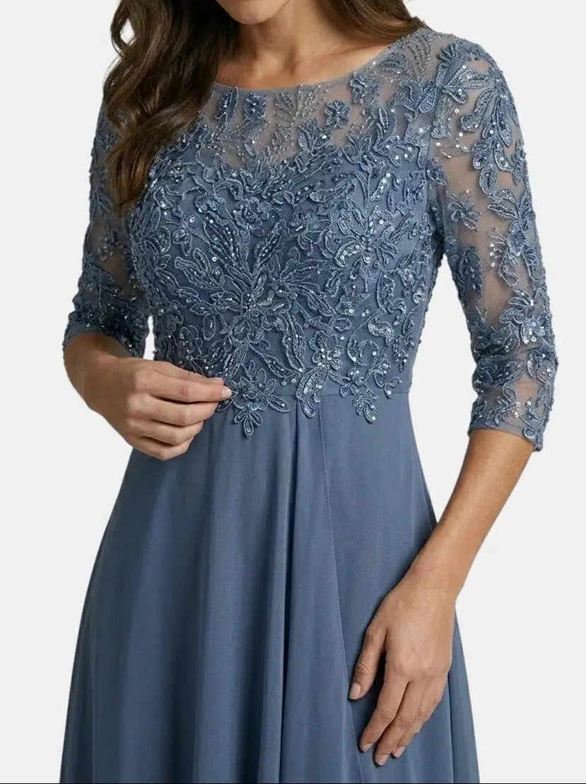 Ocean Lace Cocktail Gown