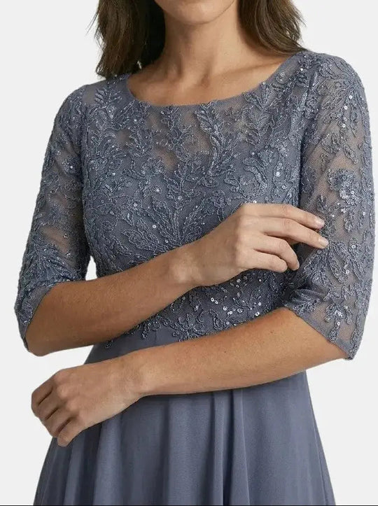 Ocean Lace Cocktail Gown