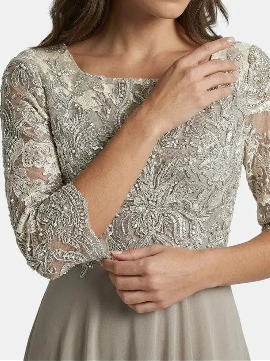Ocean Lace Cocktail Gown