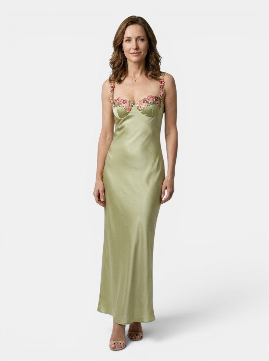 Jada Embroidered Flowing Gown